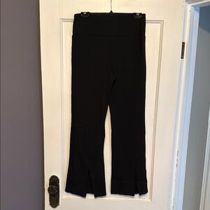 Lou & Grey Black Flared Leggings with Slits